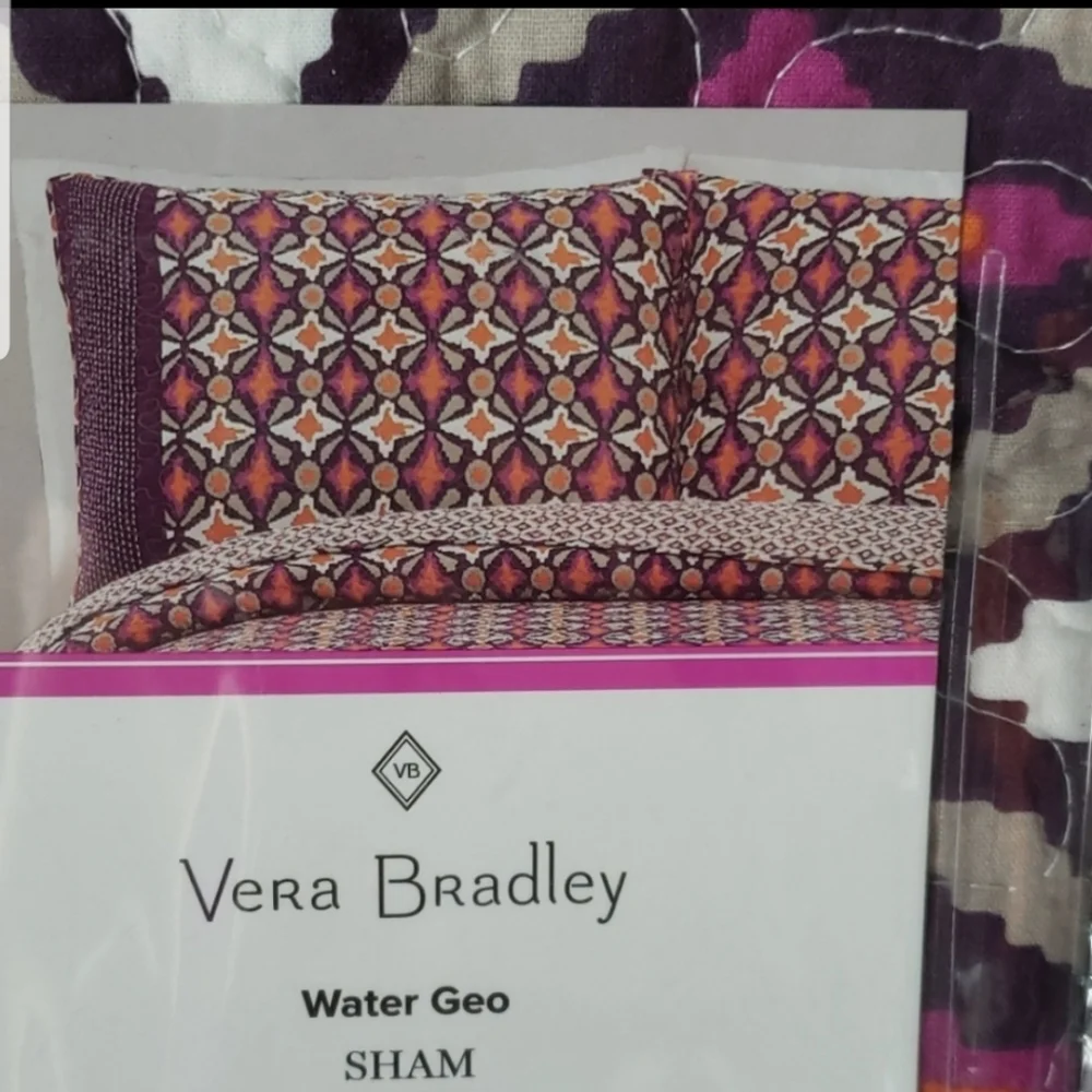 Vera Bradley-Water Geo Standard Sham Hollyhock Berry